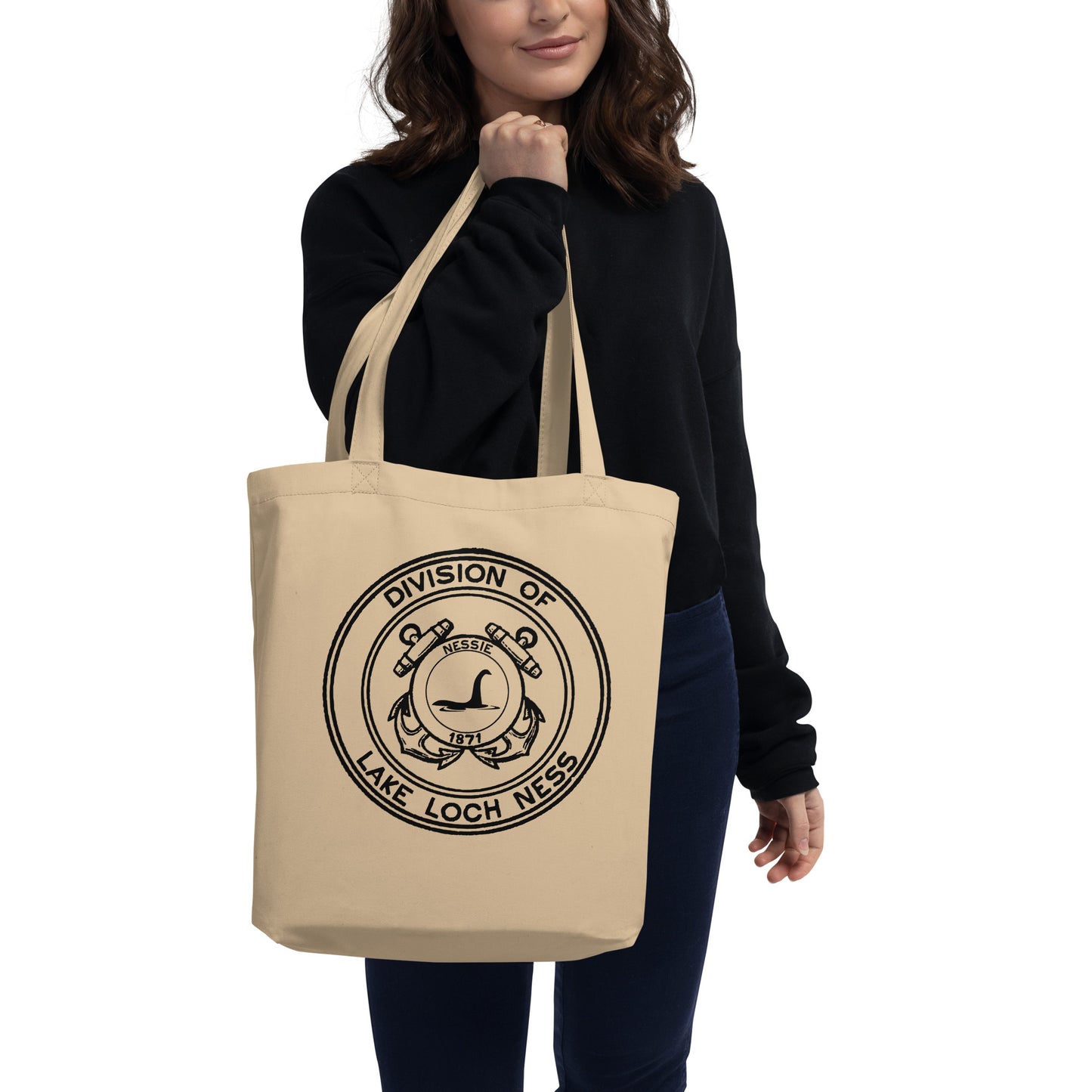 Loch Ness Monster - Eco Tote Bag - Tan